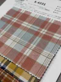 K-4031 Twill à Carreaux Vintage (Style Duveteux)[Fabrication De Textile] Textiles Kuwamura Sous-photo