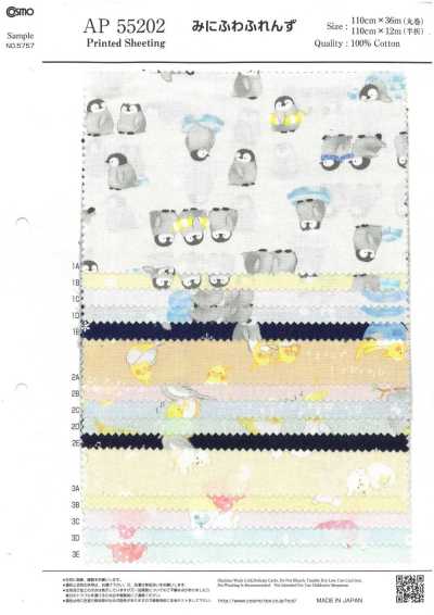 AP55202-DR Minifuwa Friends tissus de toile (plié en deux)