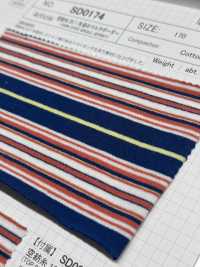 SD0174 Fil à Fils Ouverts 20/1, Rayures Horizontales Multiples Teintes En Fil[Fabrication De Textile] SHIBAYA Sous-photo