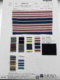 SD0174 Fil à Fils Ouverts 20/1, Rayures Horizontales Multiples Teintes En Fil[Fabrication De Textile] SHIBAYA Sous-photo