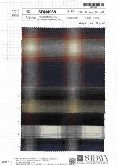 SBN4968 Coton/Rayonne brossé ombré
