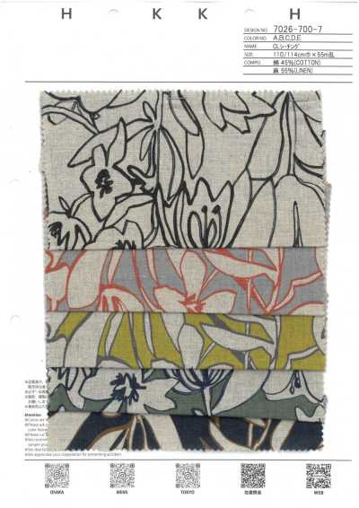7026-700-7 Marqueur CL Loomstate à Motif Floral[Fabrication De Textile] HOKKOH Sous-photo