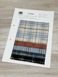 K-4029 10/1 Slub Vintage Twill Check Fuzzy[Fabrication De Textile] Textiles Kuwamura Sous-photo