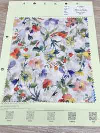 DP-5000-3 60 Fleurs Aquarelle Imprimées Numériquement Sur Pelouse[Fabrication De Textile] HOKKOH Sous-photo
