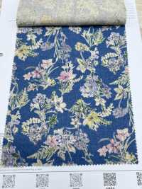 7026-700-5 CL Loomstate Avec Motif Floral Aquarelle[Fabrication De Textile] HOKKOH Sous-photo
