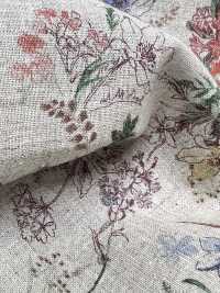7026-700-5 CL Loomstate Avec Motif Floral Aquarelle[Fabrication De Textile] HOKKOH Sous-photo