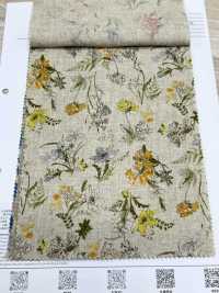 7026-700-5 CL Loomstate Avec Motif Floral Aquarelle[Fabrication De Textile] HOKKOH Sous-photo