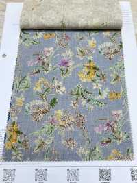 7026-700-5 CL Loomstate Avec Motif Floral Aquarelle[Fabrication De Textile] HOKKOH Sous-photo