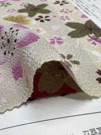 KKP2338-D-NSAKURA Futako Chirimen Fleur De Cerisier Animée[Fabrication De Textile] Uni Textile(Atelier Komon) Sous-photo
