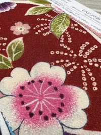 KKP2338-D-UMENIHITTA Futako Chirimen Prune Et Hikita[Fabrication De Textile] Uni Textile(Atelier Komon) Sous-photo