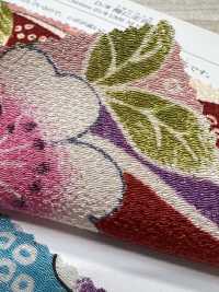 KKP2338-D-UMENIHITTA Futako Chirimen Prune Et Hikita[Fabrication De Textile] Uni Textile(Atelier Komon) Sous-photo