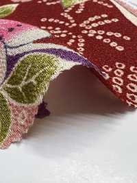 KKP2338-D-UMENIHITTA Futako Chirimen Prune Et Hikita[Fabrication De Textile] Uni Textile(Atelier Komon) Sous-photo