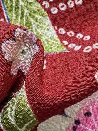 KKP2338-D-UMENIHITTA Futako Chirimen Prune Et Hikita[Fabrication De Textile] Uni Textile(Atelier Komon) Sous-photo