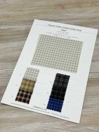 3SG040 Tissu à Carreaux Dobby En Coton Biologique.[Fabrication De Textile] Chambray Sous-photo