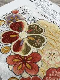 KKP2338-D-SYOCHIKU Futako Chirimen Pin, Bambou Et Prune[Fabrication De Textile] Uni Textile(Atelier Komon) Sous-photo