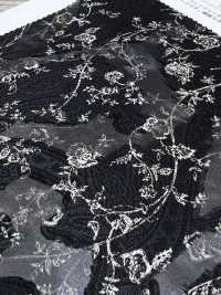 KKP4193-D301-75 Chiffon Découpé Jacquard[Fabrication De Textile] Uni Textile(Atelier Komon) Sous-photo