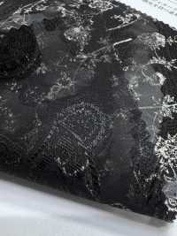 KKP4193-D301-75 Chiffon Découpé Jacquard[Fabrication De Textile] Uni Textile(Atelier Komon) Sous-photo