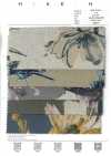 7026-1710-5 CL toile écrue au toucher, grand motif floral