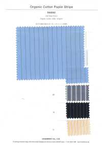 5SG032 Rayures En Popeline De Coton Biologique[Fabrication De Textile] Chambray Sous-photo