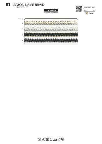 SIC-6426 Tresse lamée en rayonne