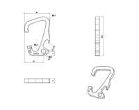 HH140 Mousqueton à Tête Inclinable Altica[Boucles Et Anneau] Sous-photo