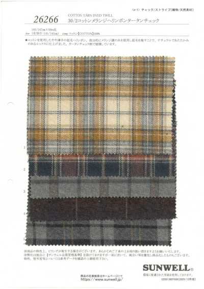 26266 30/2 Coton chiné chevron tartan