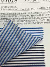 44018 Aera 20d Nylon/60 Coton Fil Simple Rayures Horizontales Finition Lavage GS[Fabrication De Textile] SUNWELL Sous-photo