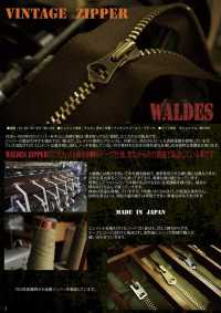 10-AL-CO-OR WALDES Vintage Zipper Aluminium Taille 10 Ruban De Coton Ouvert[Fermeture éclair] Attache Asahi Sous-photo