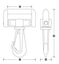 LN-R Pince à Ressort YKK LN-R 20 Mm-50 Mm[Boucles Et Anneau] YKK Sous-photo