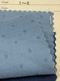 A-1510 Imprimé Indigo à Fleurs Et à Pois[Fabrication De Textile] ARINOBE Sous-photo