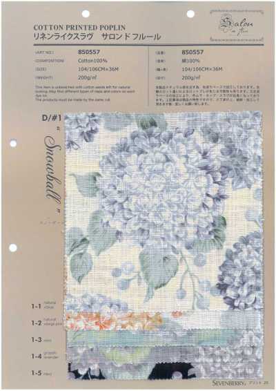 850557 Flammé aspect lin Salon De Fleur Snowball