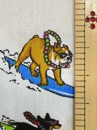 850599 Pop Stylé En Popeline : Chiens Surfeurs[Fabrication De Textile] VANCET Sous-photo