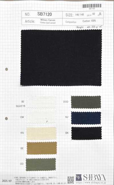 SB7120 Toile militaire