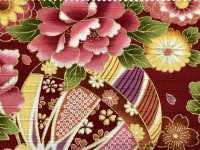 AP62902 Satin Imprimé Or Coloré (Rouleau Rond)[Fabrication De Textile] COSMO TEXTILE Sous-photo