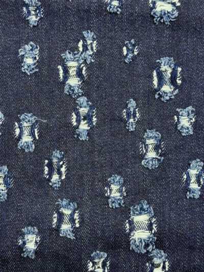 WALA-30ID Denim à motif carré aléatoire Warakat