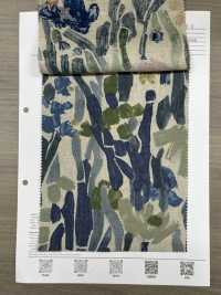 8026-1790-2 Impression Botanique Artistique Sur Lin Loomstate[Fabrication De Textile] HOKKOH Sous-photo