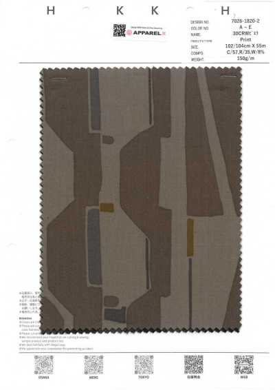 7026-1820-2 30CRW Viyella Géométrique