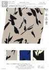 KKP9144-53 Satin martelé extensible imprimé feuille au pinceau monochrome