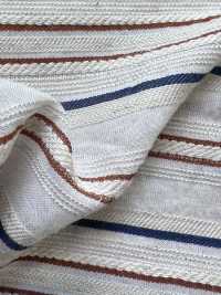 KYC667-55-1 Dobby coton-rayonne-lin à rayures horizontales multicolores[Textiles / Tissus] Uni Textile (Komon Kobo) Images supplémentaires