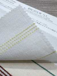 KYC-671-W-1 Dobby en coton, rayonne et lin, rayures horizontales multicolores, grande largeur[Textiles / Tissus] Uni Textile (Komon Kobo) Images supplémentaires