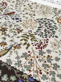 19187 Chemise En Velours Côtelé à Imprimé Oiseaux Et Fleurs[Fabrication De Textile] SUNWELL Sous-photo