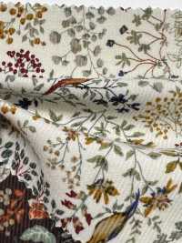 19187 Chemise En Velours Côtelé à Imprimé Oiseaux Et Fleurs[Fabrication De Textile] SUNWELL Sous-photo