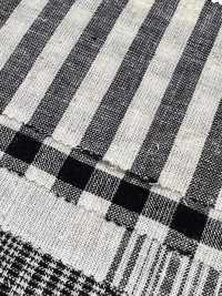 59992 C/L Netty Slub Écru à Carreaux Et Rayures[Fabrication De Textile] VANCET Sous-photo
