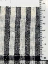 59992 C/L Netty Slub Écru à Carreaux Et Rayures[Fabrication De Textile] VANCET Sous-photo