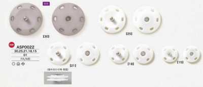 ASP0022 Boutons-pression En Résine Nylon/laiton