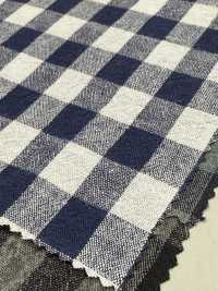 BF7754 Motif Vichy En Lin Teint En Fil[Fabrication De Textile] KOYAMA Sous-photo