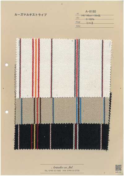 A-8180 Rayures multiples amples