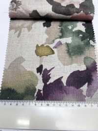 7027-720-1 100 Lin Loomstate Aquarelle Grandes Fleurs[Fabrication De Textile] HOKKOH Sous-photo