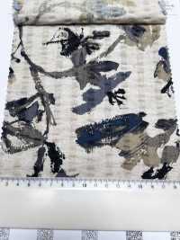 7027-740-1 Lin Loomstate Ripple Touch à Motif Floral[Fabrication De Textile] HOKKOH Sous-photo