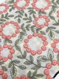4027-848-1 Broderie En Coton Lawn Avec Pompons Et Dentelle Florale[Textile / Tissu] HOKKOH Images supplémentaires